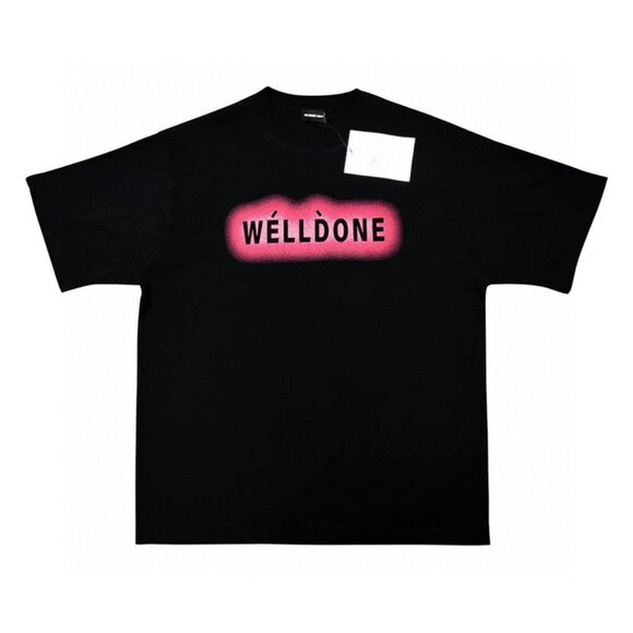 We11done Red American Pure Cotton Short-Sleeved Shirt
